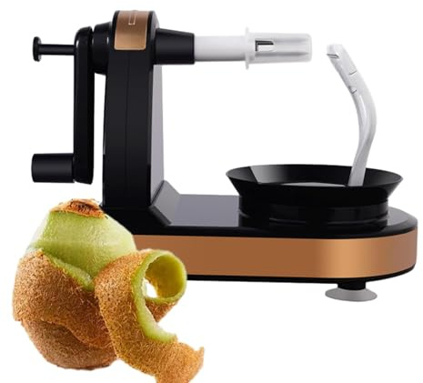 Pelador de naranjas con manivela – Pelador de frutas, manivela, pelador de alimentos seguro | Pelador de patatas con manivela de acero inoxidable, pelador de frutas, herramienta de cocina manual