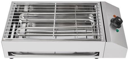 Smokeless Indoor BBQ Griddle, 1800W 110V Commercial Portable Electric Grill, Non-Stick Cooking Surface, Stainless Steel With Removable Griddle for Party, Restaurant, Camping (122-302)