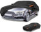 Partuto Universal Car Cover Waterproof All Weather 190T-PU, UV Sun Rain Protection, Fits for Sedan Length 178-186, with Left Side Zipper, Black