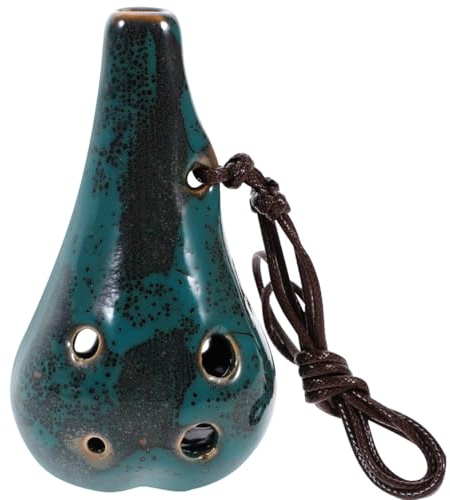 SUPVOX 6-Hole Alto C Ocarina Ceramic Beginner Practice Wind Instrument Portable Musical Instrument for Learning Replacement Ocarina for Sweet Resonant Sound 1 Pack