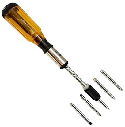 Cacciavite a cricchetto Push Pull con 5 teste a spirale a cricchetto cacciavite semi automatico