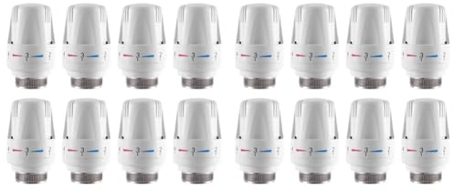 VIOPDER 16Pcs Thermostatic Radiator Valve Thermostat Radiator Valve Replacement Head