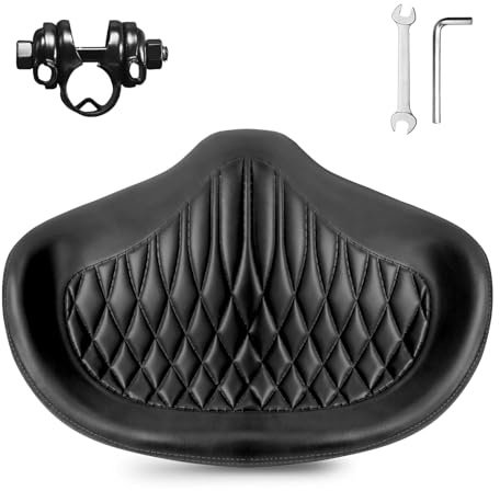 Noseless Oversized Bike Seat,Extra Wide Bicycle Saddle for Exercise Bike
