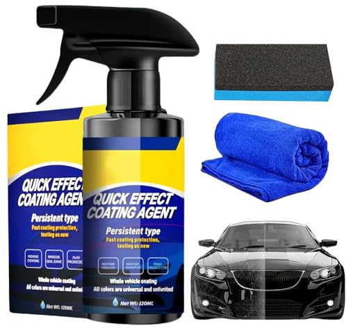 Spray Auto, 2026 Nue Profi Keramikversiegelung Auto Set, autopolitur mit Schwamm Mikrofasertuch, Keramik Versiegelung mit Versiegelungs Effekt Premium Lackversiegelung für alle Lacke (1pcs)