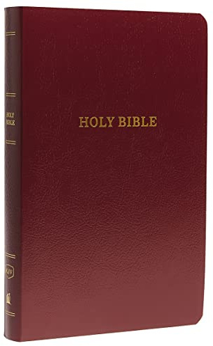KJV Holy Bible: Gift and Award, Burgundy Leather-Look, Red Letter, Comfort Print: King James Version