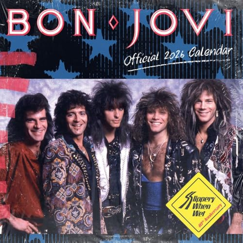 2026 CALENDAR BON JOVI MONTH TO VIEW SQUARE WALL CALENDAR OFFICIAL PRODUCT