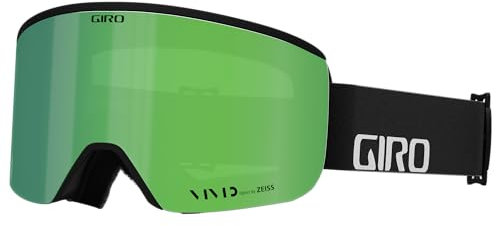 Giro Axis Asian Fit Ski Goggles - Snowboard Goggles for Men - Black Wordmark - Vivid Emerald/Vivid Infrared