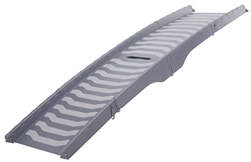 Trixie 39476 Rampe, 3-fach klappbar, Kunststoff, 39 × 150 cm, grau