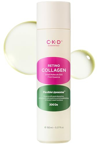 CKD RETINO Kollagen Klein Molekül 300 First Facial Essence mit Hyaluronsäure, Retinal und Collagen 150ml (5.07 fl.oz.) - Verbessert Hautton, Textur und mindert Falten
