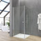 Duschkabine Eckeinstieg 100x75 x 187 cm Duschabtrennung Duschwand Glas Eck Dusche mit Duschtür und festem Seitenteil Eckdusche rahmenlos mit Drehtür Schwingtür Pendeltür 100 cm und Seitenwand 75 cm