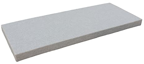 Ginsimar Custom Bench Pad/Cushion, Bay Window Seat Cushion (Light Beige-White, 70 x 16 x 2 Inch)