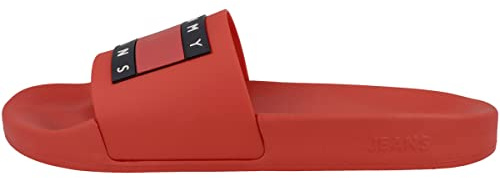 Tommy Jeans Hombre Chanclas Pool Slide Zapatillas de Baño, Rojo (Deep Crimson), 40