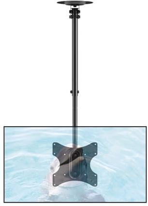 suptek Support de Plafond pour la Plupart des écrans LCD LED Plasma de 23 à 43 avec VESA Max 200 x 200 mm Charge jusqu'à 35 kg Hauteur réglable Support Mural TV MC3260