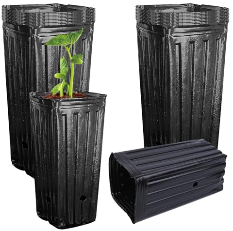 Zuasdvnk Pots pour Semi_s, 20 Pieces Pots de Pépinière, Plastique Réutilisables Pot Semi_s/Godets Semi_s/Pot de Repiquage/Pot de Culture pour la Plantation Intérieure et Extérieure, 10 x 20cm