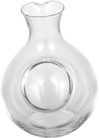 KICHOUSE Decantador De Vino De Vidrio 300ml Recipiente Para Brandy Refrescante Diseño Simple Para Cata De Vinos Adecuado Para Whisky y Vodka Accesorio Imprescindible Para