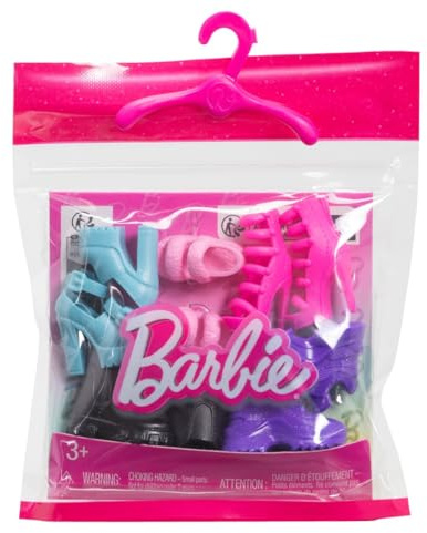 Barbie Fashion Pack - HWV71 - Pack of 5 Shoes, Heels, Slippers for Barbie Dolls