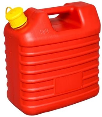 Bensinkanner Bränslebehållare 1,3/2,6 gallontankar, bensinoljelagring för camping och nödförvaring, plast(10L)