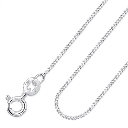 Amberta Halskedja i Äkta 925 Sterlingsilver för Kvinnor och Män | Supertunn, Nätt Och Hållbar - Box, Pansar, Singapore, Kulor, Ormkedja, Gemkedja 40/45/50/55/60 cm