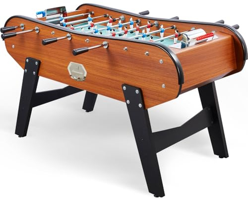 CATENACCIO Babyfoot Adulte Sportivo 161x110x95cm – Baby-Foot Café avec 4 Balles – Table de Jeux Hêtre, Robuste, Idéal Famille, Amis, Usage Intensif