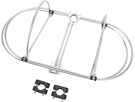 Estante para Guardabarros de Barco de Acero Inoxidable, Soporte Doble, Diseño Plegable Que Ahorra Espacio, Adecuado para Guardabarros de Menos de 9 Pulgadas, Opciones de Montaje Versátiles,