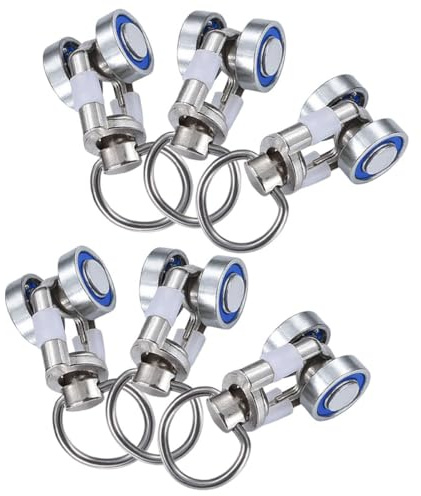 Toddmomy Accessoires pour Tringles à Rideaux 6 Pièces, Roulettes Métalliques à Roulement Tout Alliage, Galets de Rail de Rideau pour Glissement Silencieux et Solide