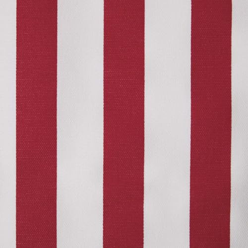 HOMESCAPES Rot-Weiß gestreifter Baumwollstoff Meterware 150 cm breit, Streifen-Stoff zum Nähen, Dekostoff gestreift, Oeko-Tex Stoff 100% Baumwolle, Polsterstoff rot weiß