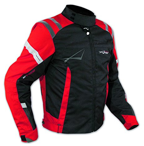 Blouson Textile Motard Sport Protections Doublure Hiver Moto Touring rouge XL