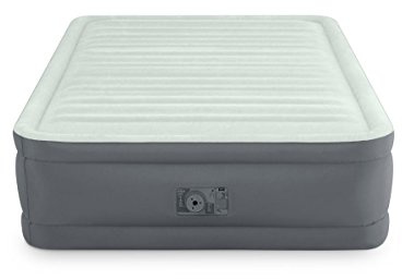 Intex 64904 - Luftbett in halber Einzelbettgröße Selbstaufblasend PremAire I, mit integrierter Elektropumpe, Geeignet für 2 Person, PVC, Mehrfarbig, 137x191x46 cm