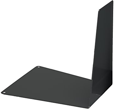 ALCO-Albert 4304-11 – bokstöd metall, 120 x 140 x 145 mm, kilformad, 1 par, svart