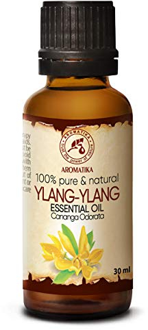 Ylang Ylang Aceite Esencial 30ml - Cananga Odorata - Madagascar - 100% Puro y Natural para Buen Sueño - Belleza - Relajación - Spa - Masaje - Aroma Difusor - Aromalamp - Fragancia de Habitación