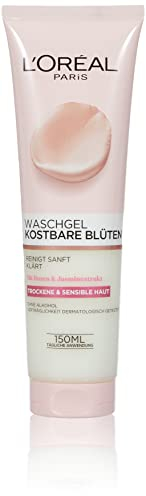L'Oréal Paris Waschgel für Frauen: entfernt Schmutz und Make-Up und sorgt für eine reine Haut mit Rosen- und Jasminextrakten, Kostbare Blüten, 1x 150ml