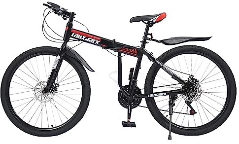 26 Zoll Faltbar MTB Fully Mountainbike 21 Gang Fahrrad für Jugend & Erwachsene Scheibenbremse Mountain Bike