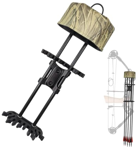 THREE ARCHERS 5 Pfeile Bogenschießen Köcherhalter Quick-Release Compoundbogen Pfeilköcher Bogenschießen Zubehör Universal für Compoundbogen Jagdschießen