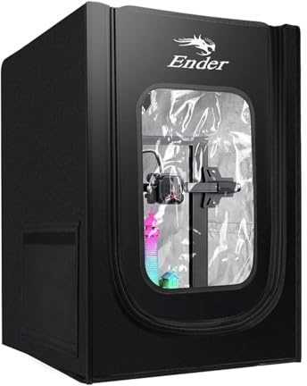 Creality Official Ender 3 Enclosure Fireproof and Dustproof Tent Protective Cover for Ender 3/3 Pro / 3 V2 / 3 Neo / 3V2 Neo / 3 V3 SE / K1 / K1C 3D Printer, Dimension 18.9 * 23.6 * 28.3