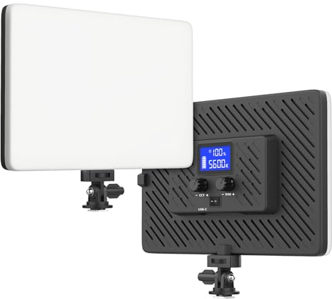 Obeamiu LED-Videoleuchte, Tragbare Kamera Lampe mit 4000mAh-Akku, stufenlos dimmbar 2500-8500K Foto-Video-Leuchten für Außen Innen Fotografie Live Streaming Zoom-Anrufe Filmen