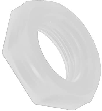 50Pcs M16 écrous hexagonaux en plastique blanc pour accessoires industriels