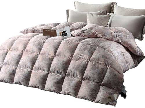 Suafif Piumino D'Oca Queen/King Size con Piumino D'Oca - Piumino Tie-Dye, Piumino Ultra Morbido per Tutte Le Stagioni, Piumino con Stampa Soffice e Calda, 220x240 Cm/86x95,B-Filling2000g