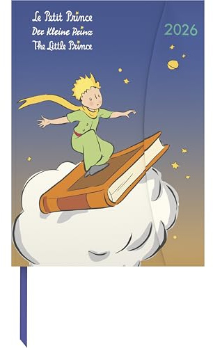 teNeue, il piccolo principe 2026 – Calendario a libro 16 x 22 cm | Elegante calendario settimanale con chiusura magnetica per i fan del piccolo principe