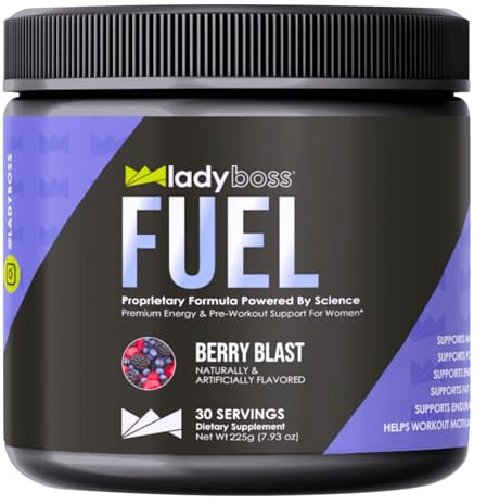 LadyBoss - Fuel - Berry Blast Drink for Women - Support Focus and Drive, Clarity & Motivation - 30 Servings