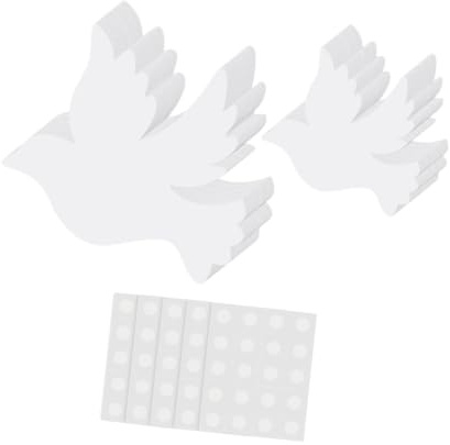 B Baosity 50 Piezas Paloma Recortes Cortes en Papel de Aves Fondo para Decoración de Tablero de Anuncios Figuras de Paloma para Adecuado Par, 100 Uds.