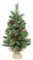 Mr Crimbo 2ft Desktop Christmas Tree 60cm Decorated Pine Cones Berries Hessian Cover Base