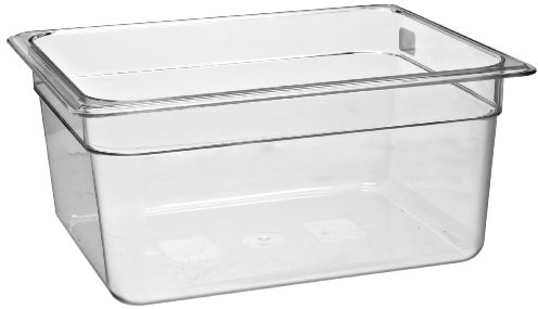 Cambro 26CW 9.4 qt Capacity, 12-3/4 Length x 10-7/16 Width x 6 Depth, Camwear Clear Polycarbonate Half Size Food Pan