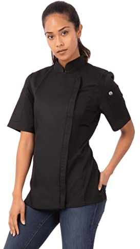 Chef Works Women's Springfield Chef Coat, Black, Large