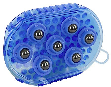 Kerbl Magnet-Massage-Striegel royalblau