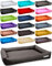 dogsfavorite, Hundebett Starter Visco aus Kunstleder, Hundekissen, orthopädisch, 110 x 80 cm, Taupe