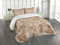 ABAKUHAUS Camo Tagesdecke Set, Wüste Marpat Camo Motiv, Set mit Kissenbezügen Mit Digitaldruck, für Doppelbetten 264 x 220 cm, Brauner