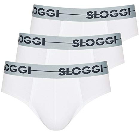 sloggi men , Go Mini C3P, Slip, Uomo, Bianco (White), 4