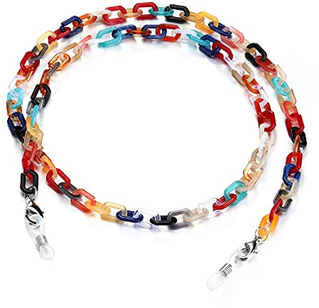 humlbird Chaînes à lunettes, masque de tortue rétro, lanière, support en acrylique, chaînes de cordon pour homme et femme - Petit