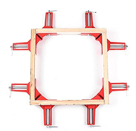 vepoty Morsetto Angolare per Angoli a 90° e 45° in Lega di Alluminio Rosso, Clip di Fissaggio e Supporti per Cornici