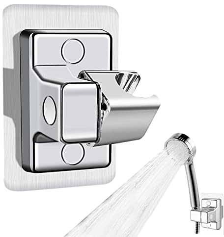 Supporto Soffione Doccia, 360° Regolabile Staffa Supporto Doccia, ABS Plastica Non è Necessario Forare Supporto Doccia Soffione, Fortemente Adesivo Porta Soffione Doccia Supporto per Doccia